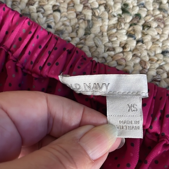 Old Navy XS Polka Dot Hot Pink Baby Doll Halter Dress. - Picture 6 of 7